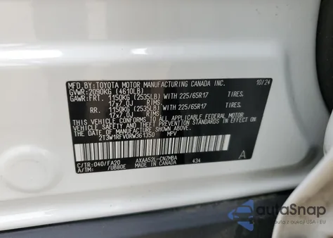 2024 Toyota Rav4 Xle z USA, uszkodzony, nr VIN 2T3W1RFV0RW361350